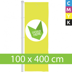 Banier Vlag 100 x 400 cm bedrukken - Nergens goedkoper!