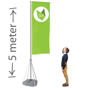Mobiele vlaggenmast 5 meter