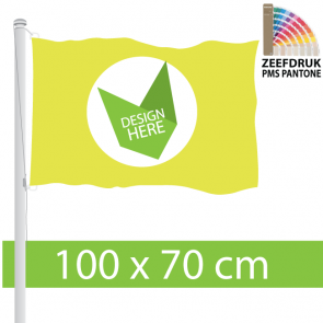 Zeefdruk 100 x 70 cm Vlaggen Bedrukken met eigen Logo?