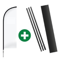 Vlag + mast + tas - +€ 10,00 (+€ 12,10 Incl. BTW)