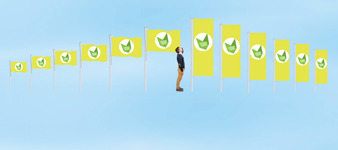 Goedkope Vlaggen bedrukken of Banieren bedrukken met logo of ontwerp